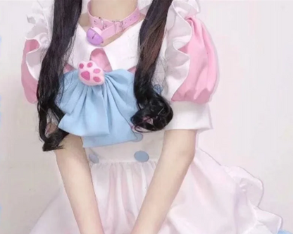 Cute Pink and Blue Maid Costume