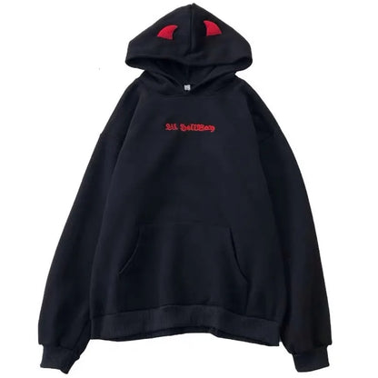 Little Devil Horns Gothic Hoodie