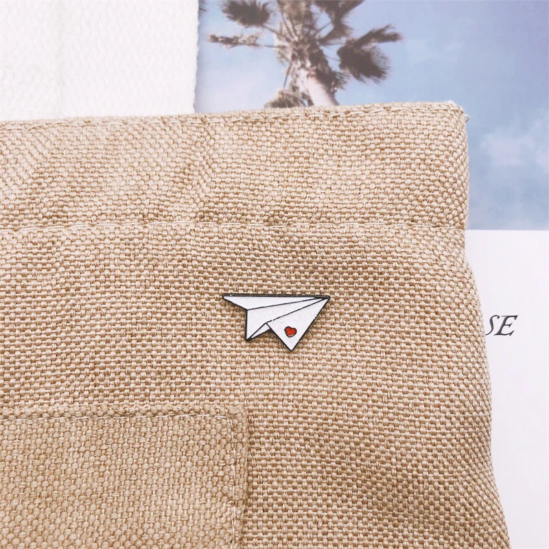 Paper Airplane Enamel Pin