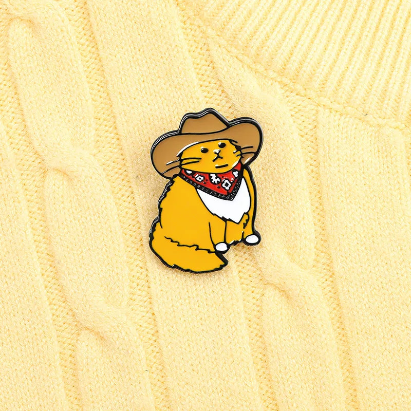 Cowboy Cat Enamel Pin