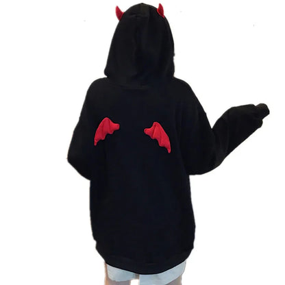 Little Devil Horns Gothic Hoodie