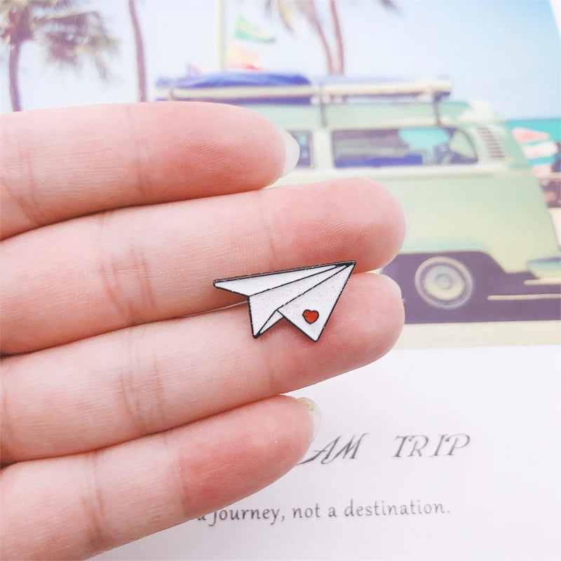 Paper Airplane Enamel Pin