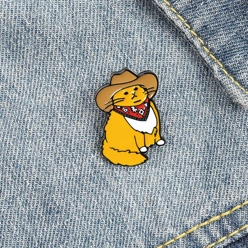 Cowboy Cat Enamel Pin