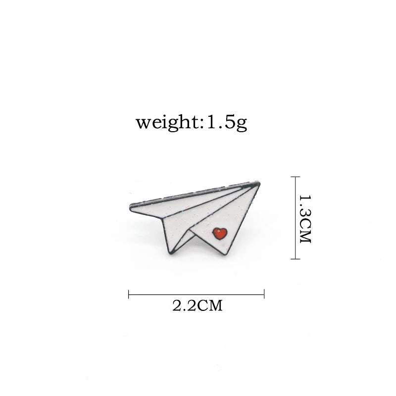 Paper Airplane Enamel Pin