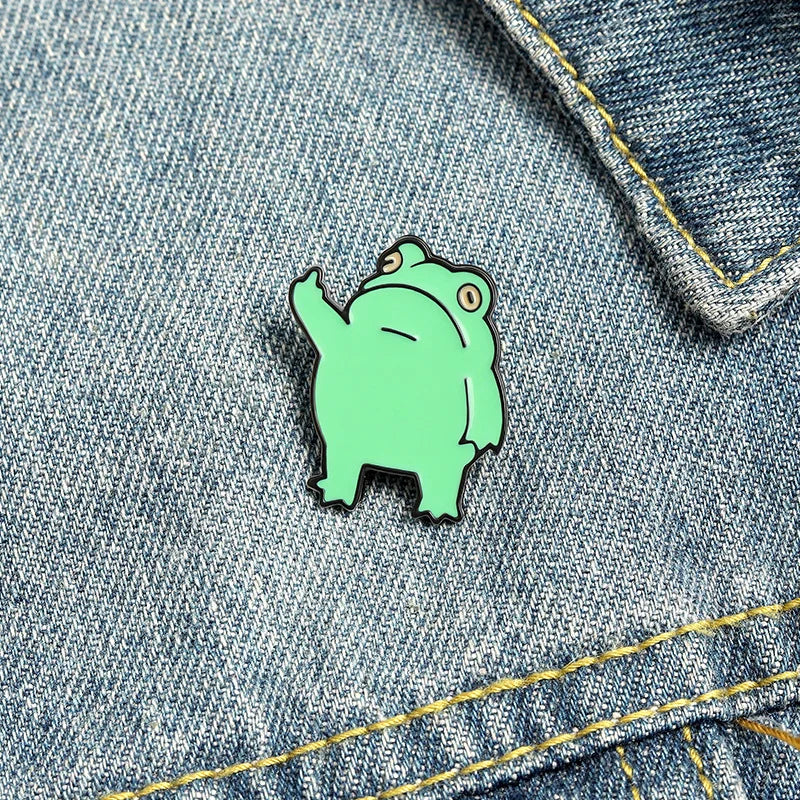 Rude Frog Enamel Pin