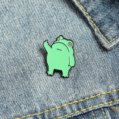 Rude Frog Enamel Pin