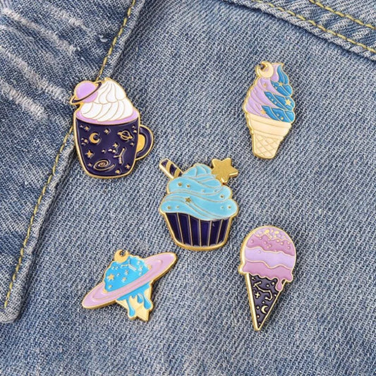 Space Ice Cream Enamel Pin