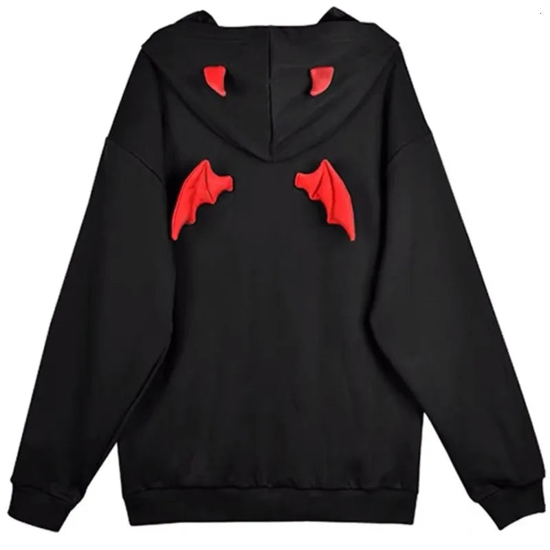 Little Devil Horns Gothic Hoodie