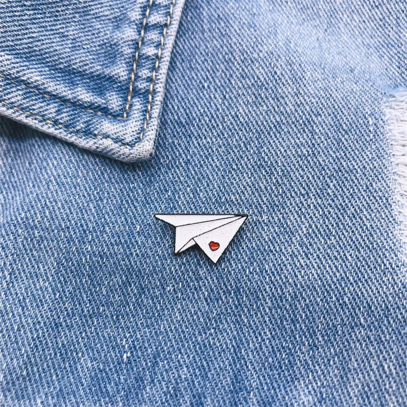 Paper Airplane Enamel Pin