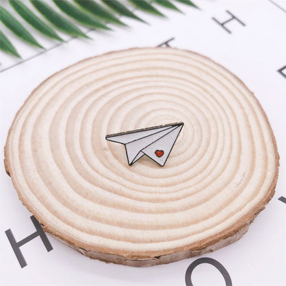 Paper Airplane Enamel Pin