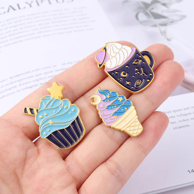 Space Ice Cream Enamel Pin