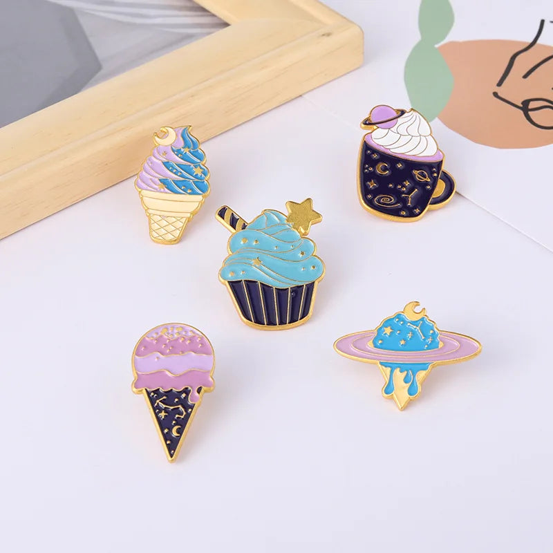 Space Ice Cream Enamel Pin