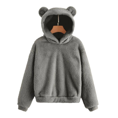 Plush Hoodie with Cute Ears