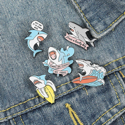 Shark Enamel Pin