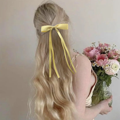 Adorable Silk Ribbon Hair Bow Clip