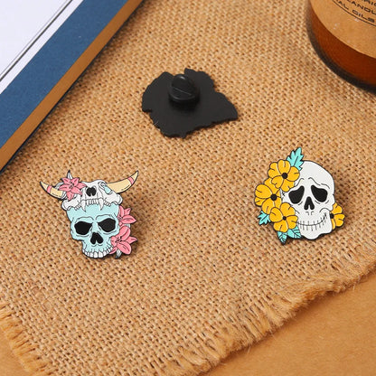 Skull Enamel Pin Set