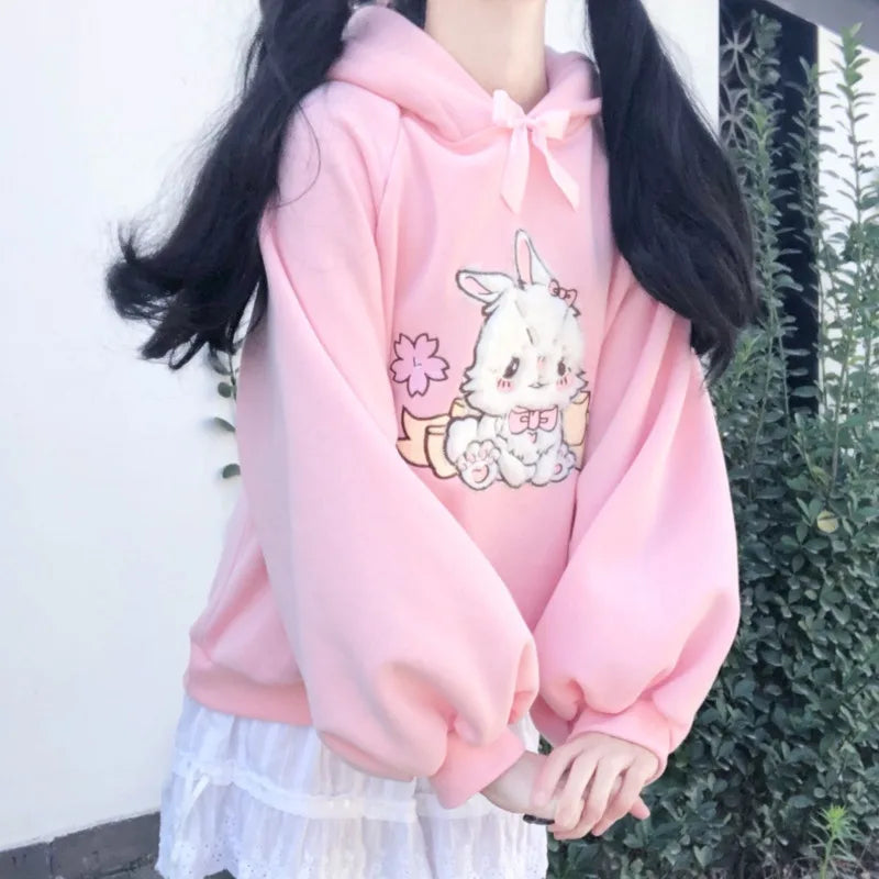 Pink Hoodie with Cute Design