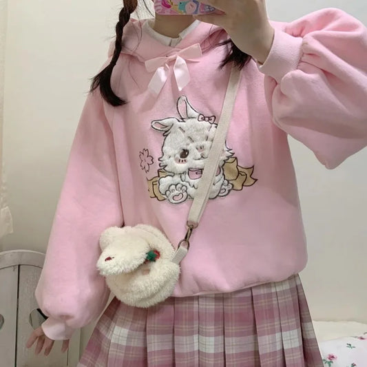 Pink Hoodie with Cute Design