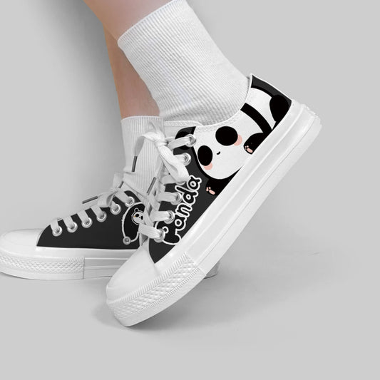 Anime Panda Canvas Shoes