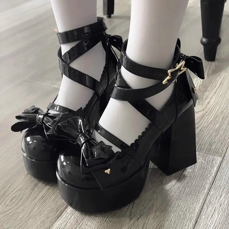 Kawaii Chunky High Heel Shoes