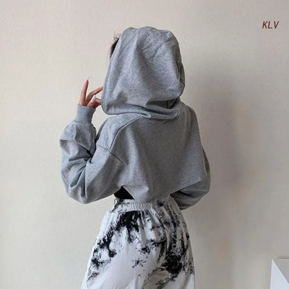 Long Sleeve Cropped Hoodie