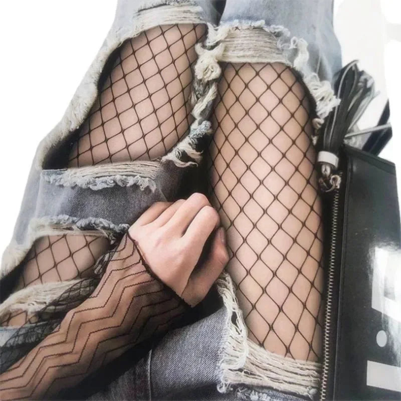 High-Waisted Fishnet Stockings