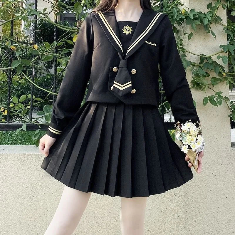 Black and Gold Cosplay Uniform