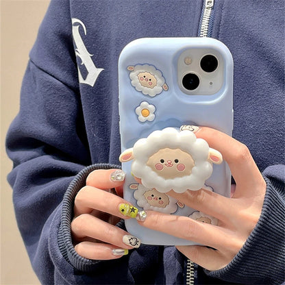 Cute Silicone Sheep Phone Case For iPhone