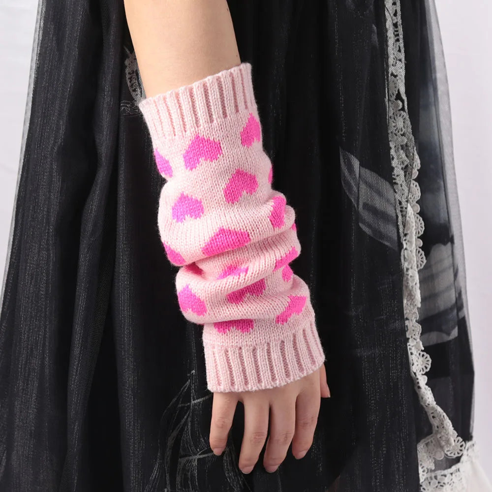 Kawaii Knitted Arm Warmers