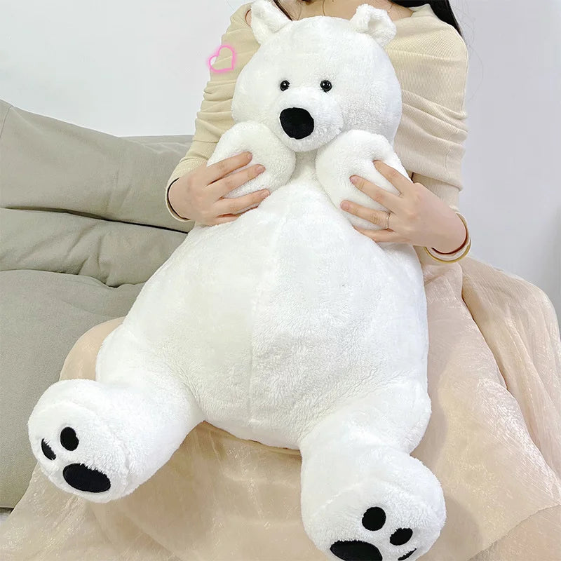 Sit or Lie Polar Bear Plush Toy - 16/24Inches