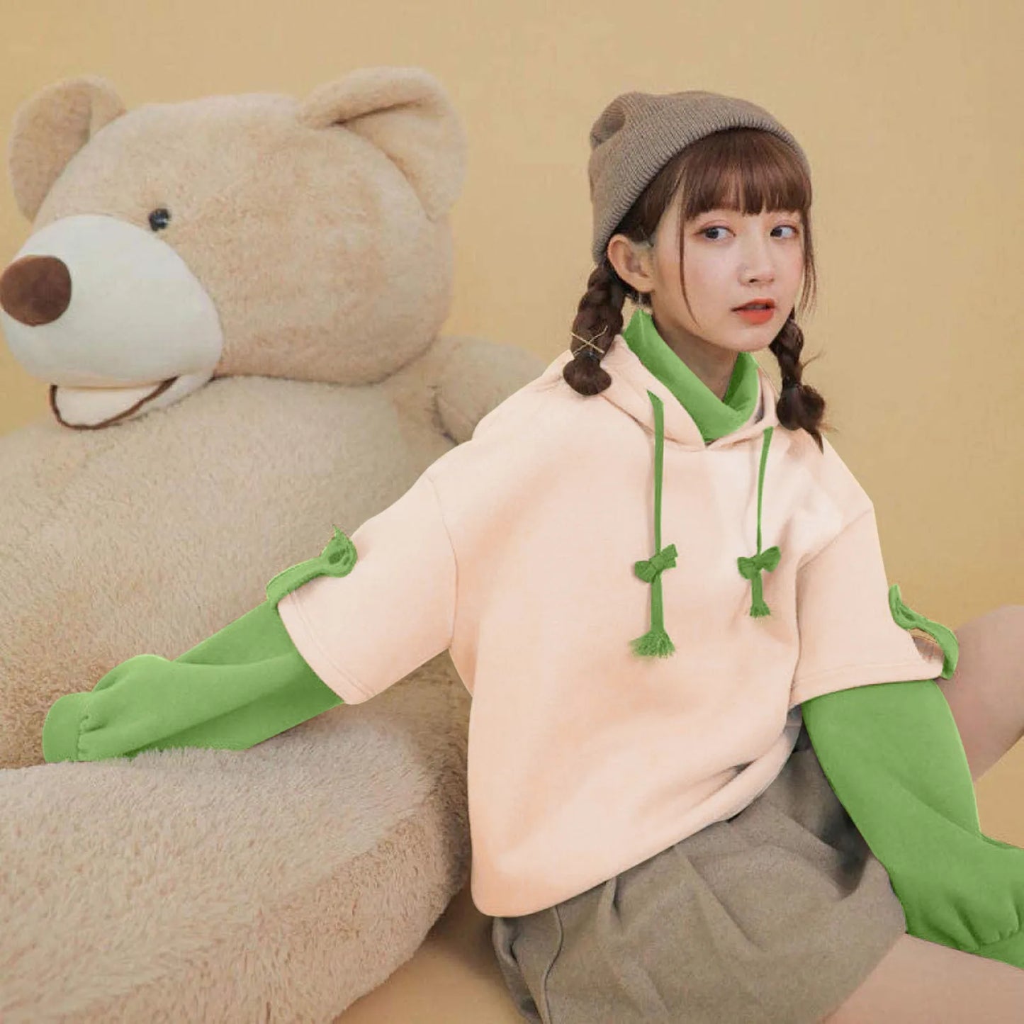 Kawaii Bear Oversized Hoodie