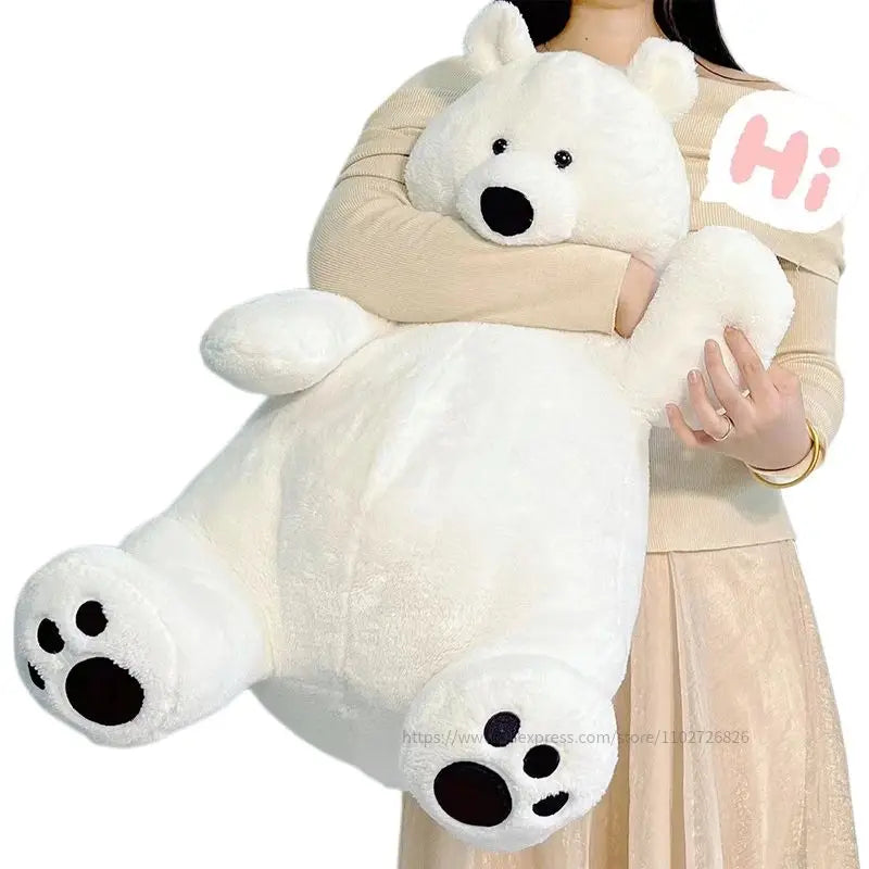 Sit or Lie Polar Bear Plush Toy - 16/24Inches