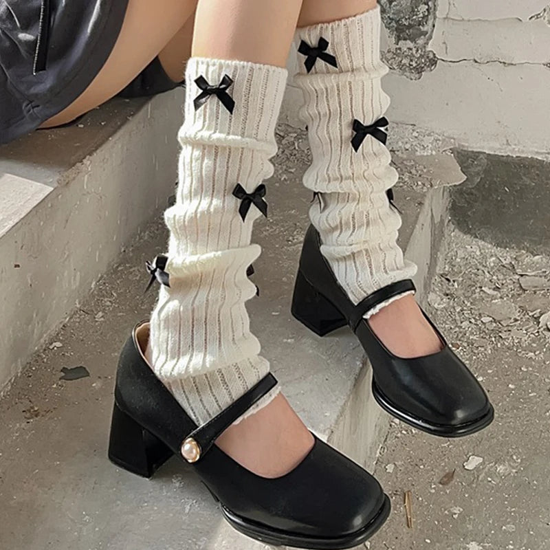 Leg Warmers with Bow Details