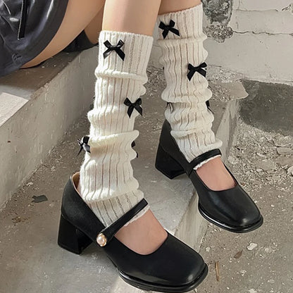 Leg Warmers with Bow Details