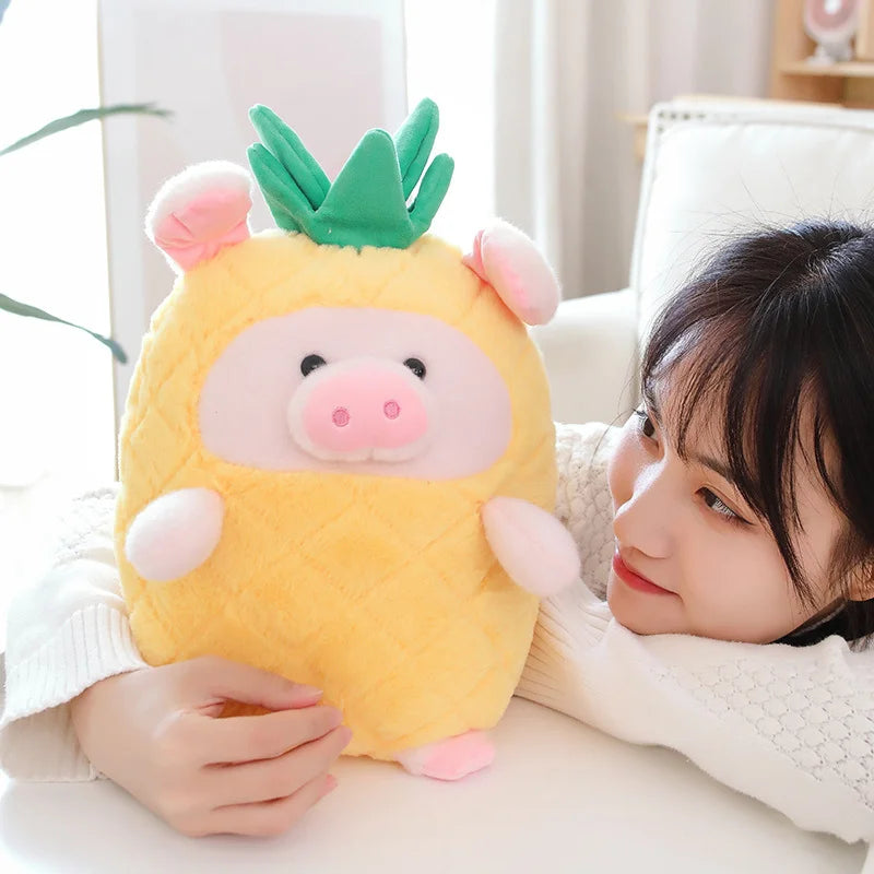 Kawaii Pineapple Pig Plush Pillow