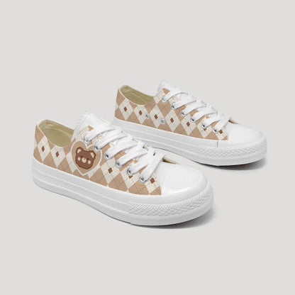 Cute Anime Bear Canvas Shoes