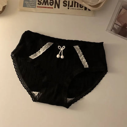 Black and White Kawaii Cotton Underwear