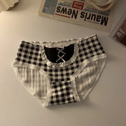 Black and White Kawaii Cotton Underwear